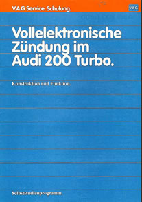 Оригинальная обложка немецкого руководства по ауди 200 турбо