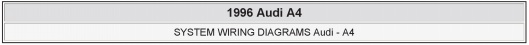 system wiring diagrams audi a4